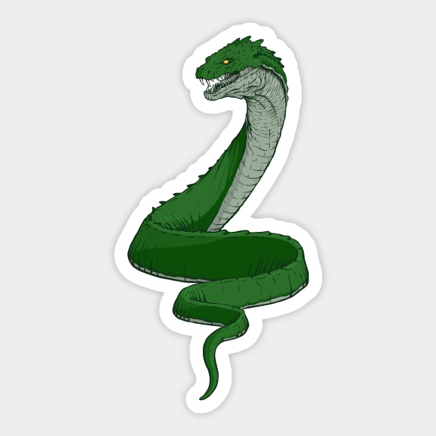 Basilisk Sticker by AJIllustrates